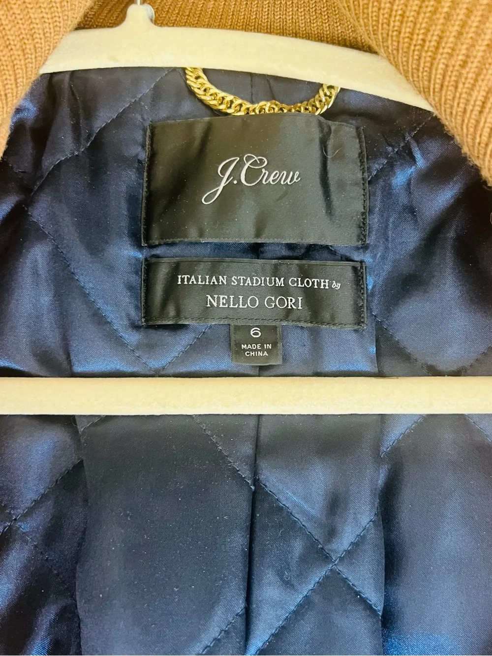J. Crew Lodge Coat in Italian stadium- cloth wool. Quilted Lined - Picture 3 of 9